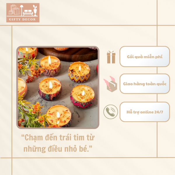Nến Thơm Decor Bắc Âu – Hương Tự Nhiên, Hoa Khô Ép | Quà Tặng 4 Mùa Ý Nghĩa - Ảnh 2