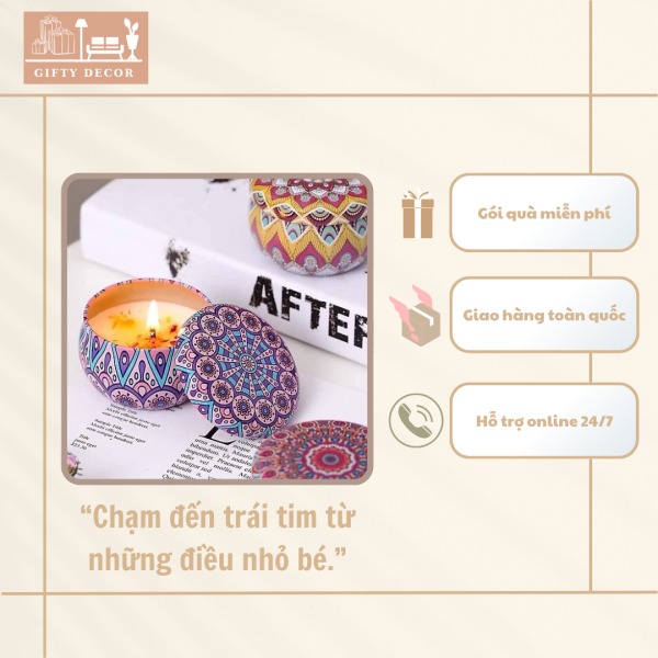 Nến Thơm Decor Bắc Âu – Hương Tự Nhiên, Hoa Khô Ép | Quà Tặng 4 Mùa Ý Nghĩa - Ảnh 3
