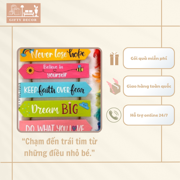Bộ bảng chữ decor Hope – Love – Faith - Ảnh 2