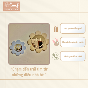 Gương Trang Trí Hoa Mặt Cười