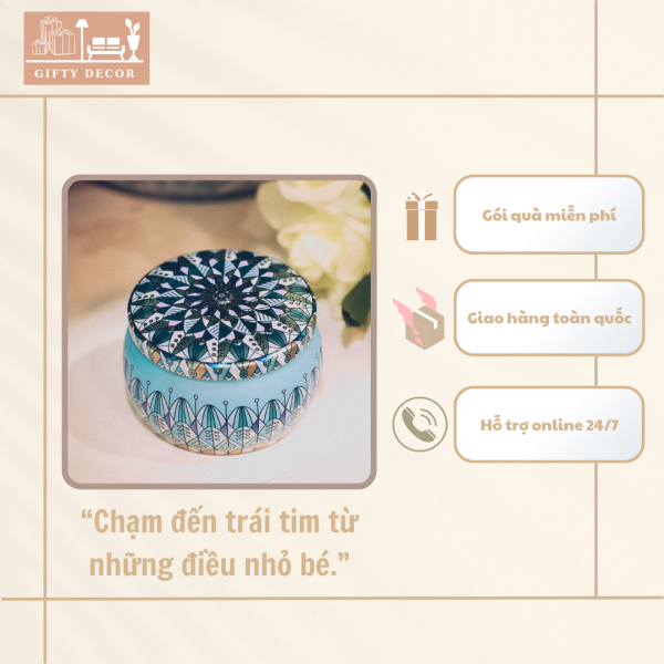 Nến Thơm Handmade Hoa Khô – Hộp Thiếc Bắc Âu Tối Giản - Ảnh 5