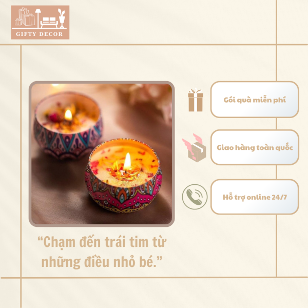 Nến Thơm Decor Bắc Âu – Hương Tự Nhiên, Hoa Khô Ép | Quà Tặng 4 Mùa Ý Nghĩa - Ảnh 4