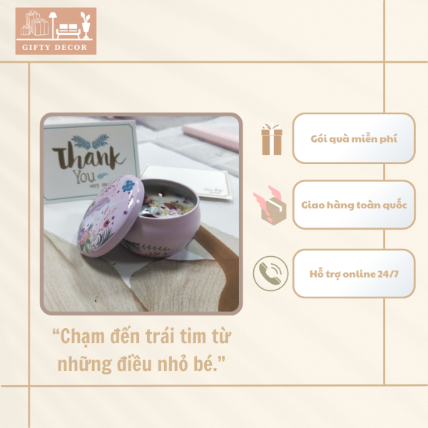 Nến Thơm Decor Bắc Âu – Hương Tự Nhiên, Hoa Khô Ép | Quà Tặng 4 Mùa Ý Nghĩa - Ảnh 6