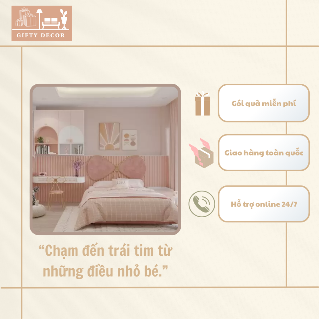 decor phòng ngủ màu hồng