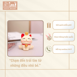 Mèo thần tài mini Hạnh phúc viên mãn